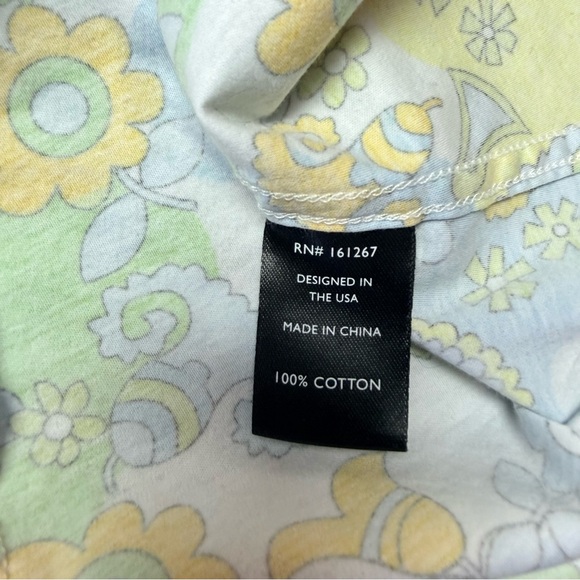 ST33LE Mens Short Sleeve Shirt Medium 100% Cotton Retro Mod Psychedelic Floral - Picture 8 of 12